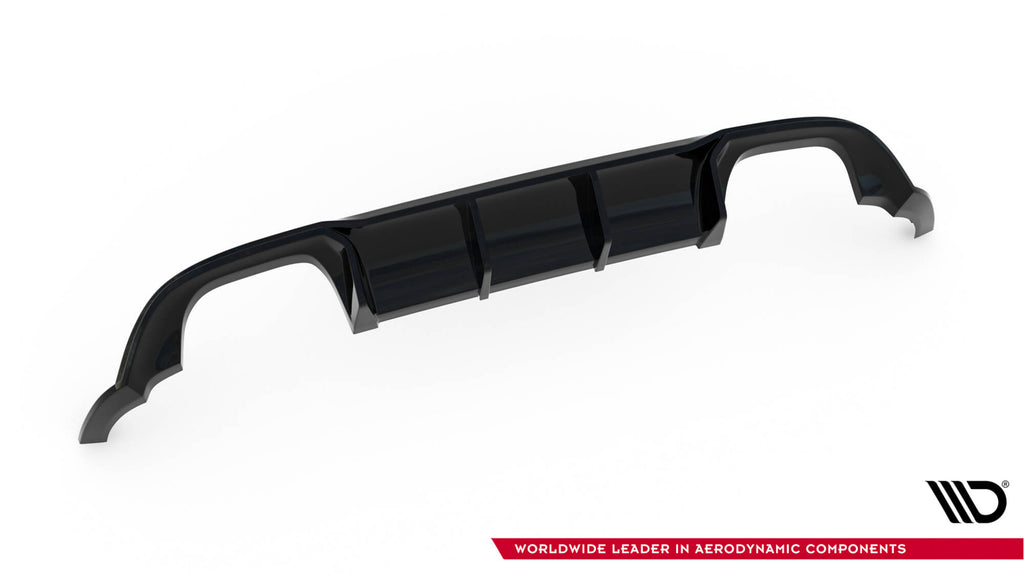 Maxton Design Diffusor Heck Ansatz V.3 passend für VW Golf R Mk7 Facelift schwarz Hochglanz