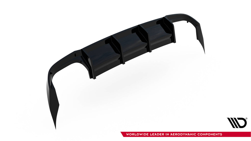 Maxton Design Diffusor Heck Ansatz passend für Cupra Leon ST Mk1 Facelift schwarz Hochglanz