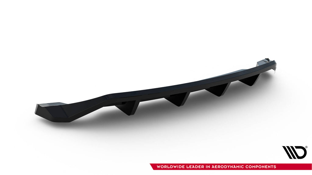 Maxton Design Street+ Mittlerer Diffusor RACE passend für Mazda 6 Limousine Mk3 Facelift schwarz Hochglanz