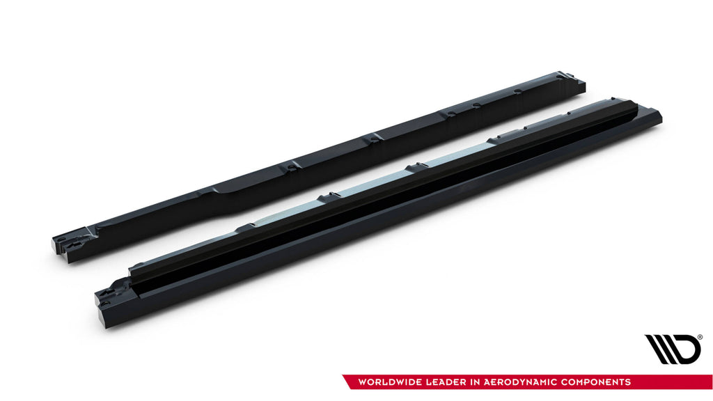 Maxton Design Street+ Seitenschweller Leisten passend für Lexus RX F-Sport Mk4 Facelift (Version ohne OEM-Trittbretter) schwarz Hochglanz