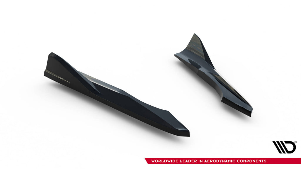 Maxton Design Heck Ansatz Flaps Diffusor V.2 passend für Audi A3 Limousine 8V Facelift schwarz Hochglanz