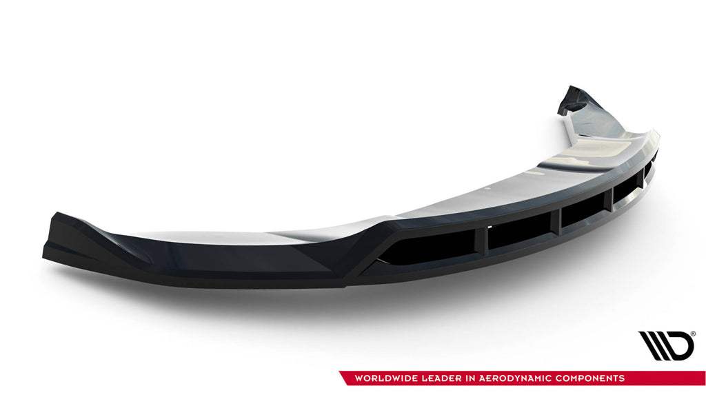 Maxton Design Street+ Spoilerlippe Front Ansatz V.3 passend für Tesla Model X Mk1 Facelift schwarz Hochglanz