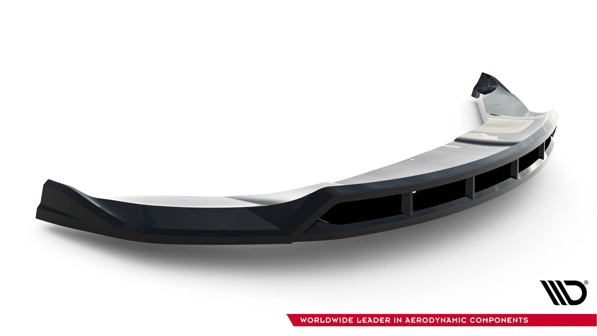 Maxton Design Street+ Spoilerlippe Front Ansatz V.3 passend für Tesla Model X Mk1 Facelift schwarz Hochglanz