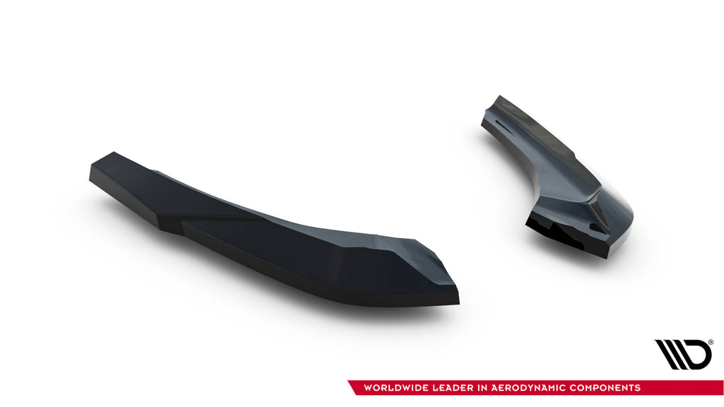 Maxton Design Heck Ansatz Flaps Diffusor V.5 passend für (Für heckansatz v.3) BMW 1er M-Paket / M140i F20 Facelift schwarz Hochglanz