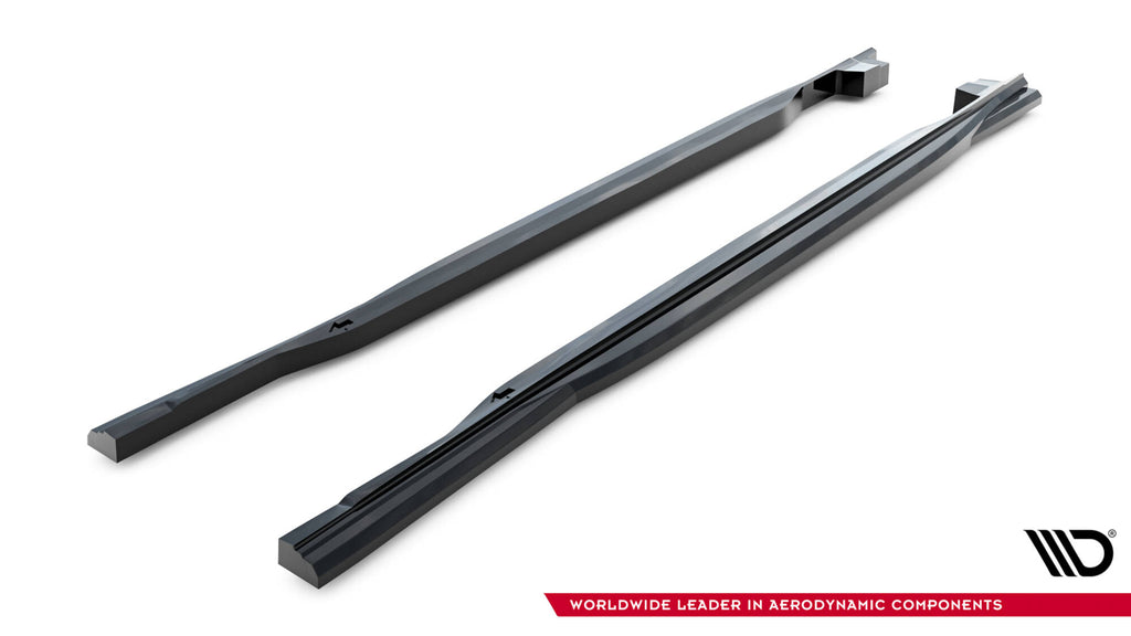 Maxton Design Street+ Seitenschweller Leisten passend für Land Rover Range Rover Sport Mk2 Facelift schwarz Hochglanz