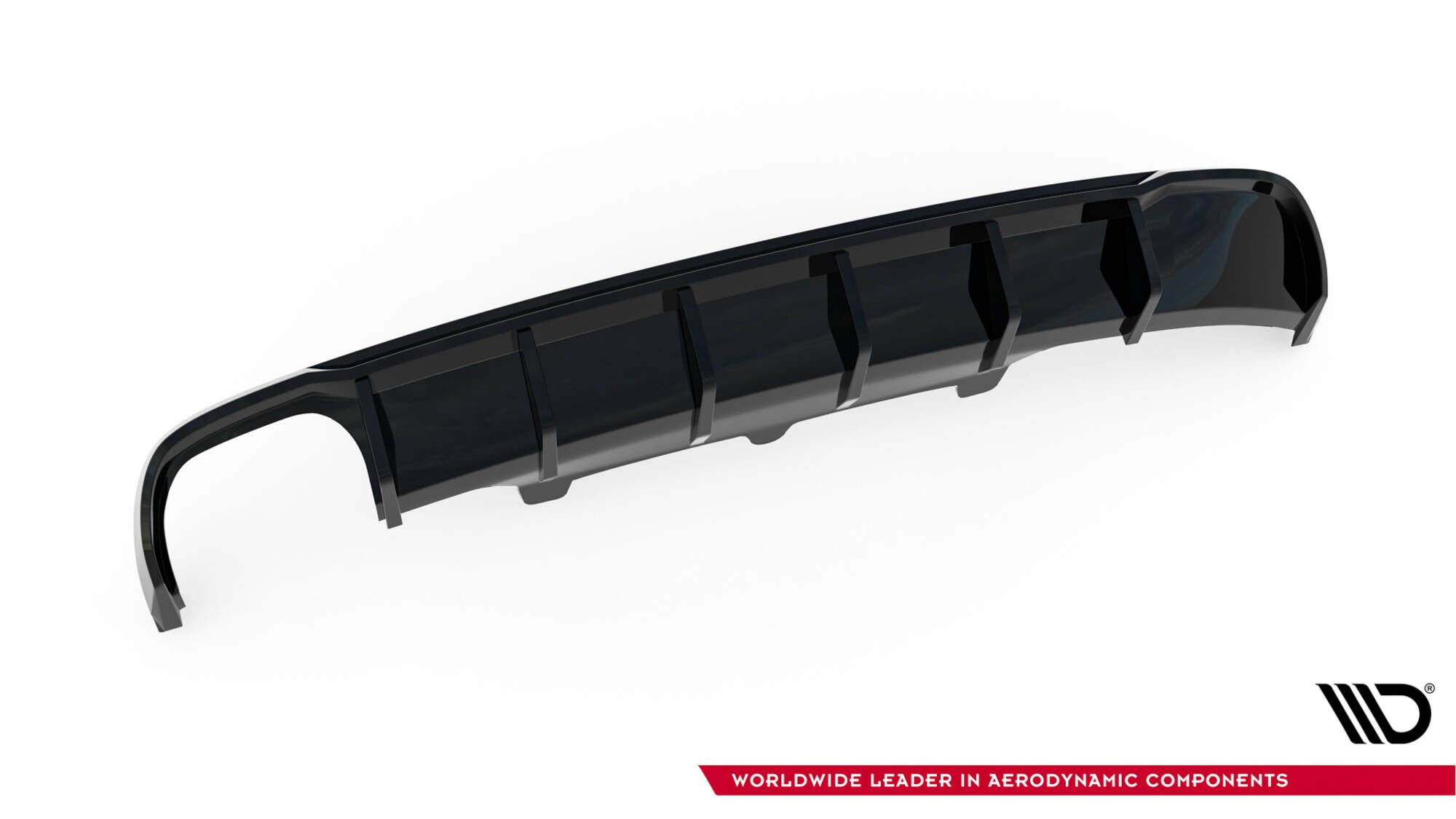 Maxton Design Diffusor Heck Ansatz passend für Audi A6 Limousine / Avant C7 (Doppelauspuff li.)