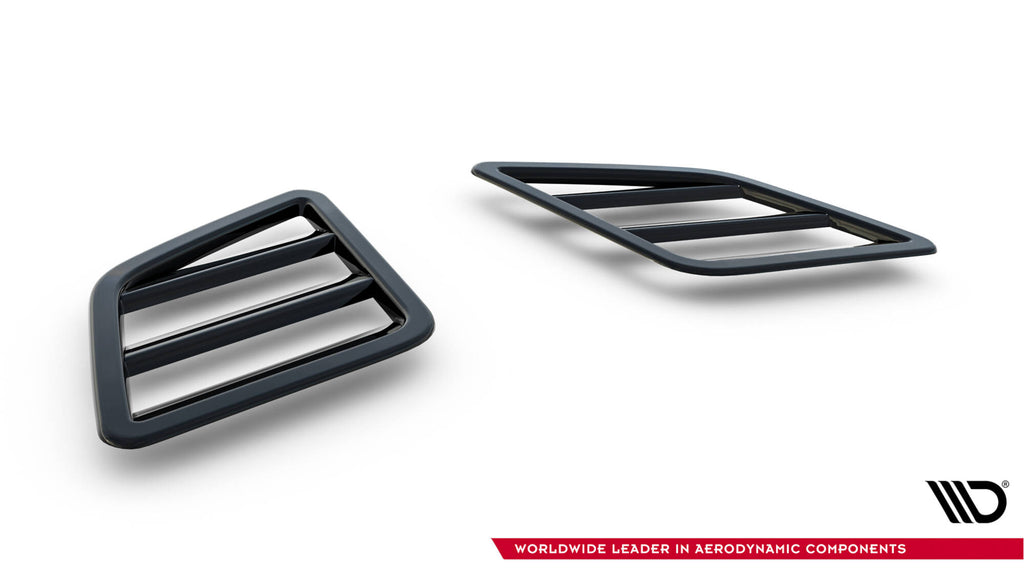 Maxton Design Maske Schlitze schwarz Hochglanz für Renault Megane RS Mk3
