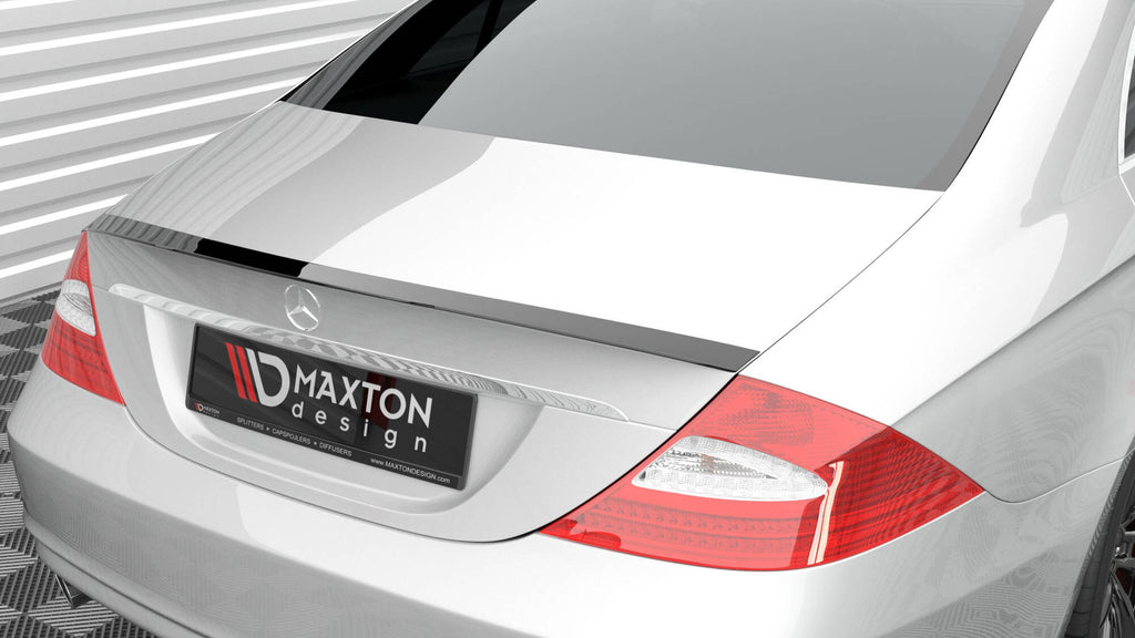 Maxton Design Spoiler CAP passend für Mercedes-Benz CLS C219 schwarz Hochglanz