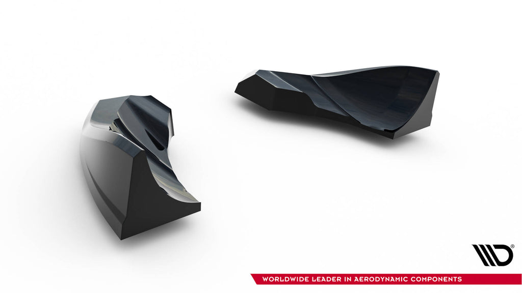 Maxton Design Heck Ansatz Flaps Diffusor passend für Audi TT S-Line 8J Facelift schwarz Hochglanz