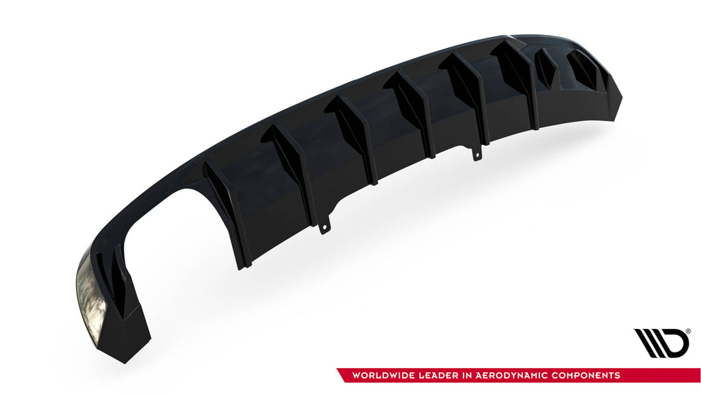 Maxton Design Diffusor Heck Ansatz V.1 passend für Audi A4 S-line B9 (Doppelauspuff li.endrohr)