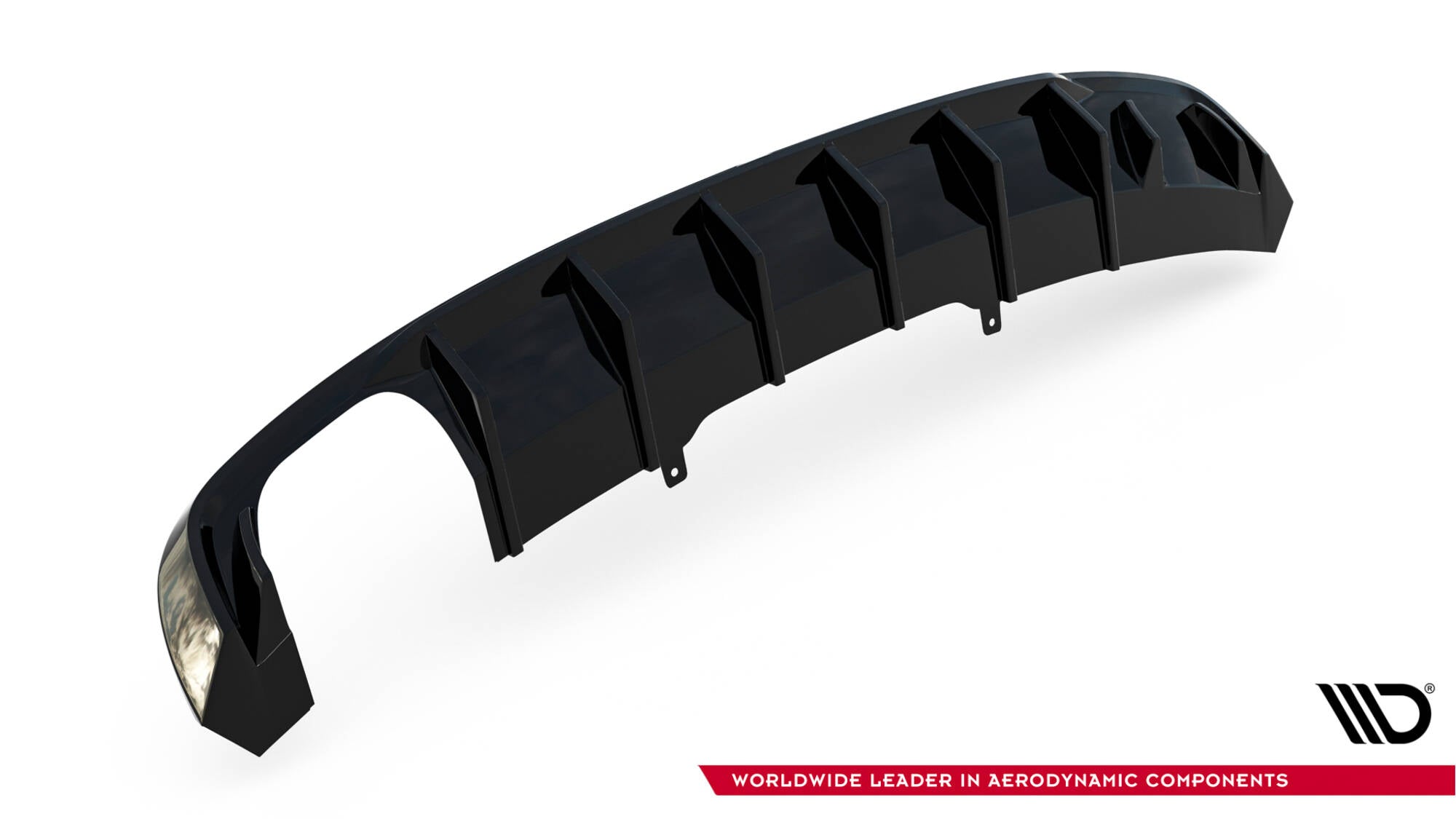 Maxton Design Diffusor Heck Ansatz V.1 passend für Audi A4 S-line B9 (Doppelauspuff li.endrohr)