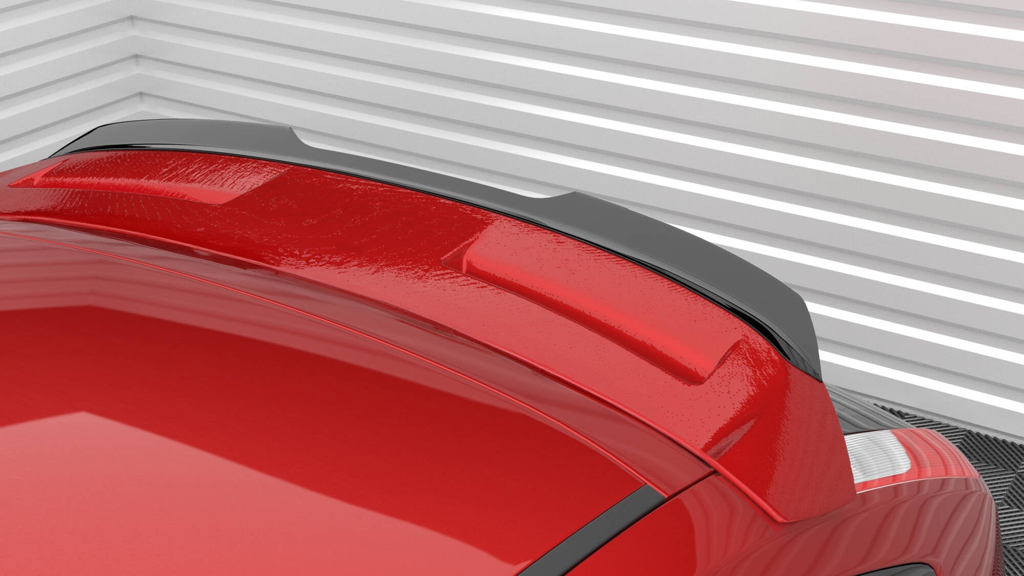 Maxton Design Spoiler CAP passend für Ford Focus ST Mk2 Facelift schwarz Hochglanz