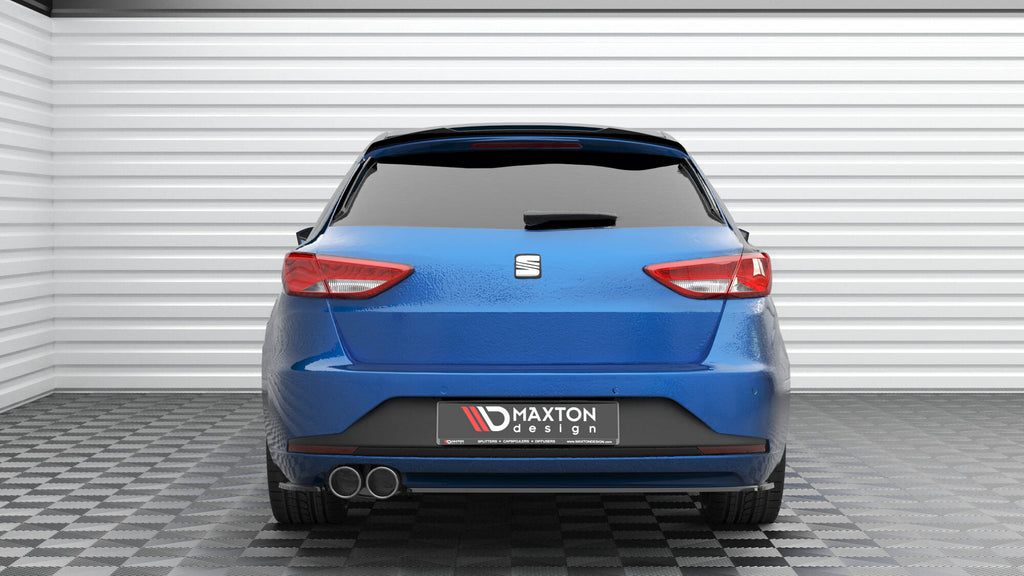 Maxton Design Heck Ansatz Flaps Diffusor V.3 passend für Seat Leon FR Sportstourer Mk3 schwarz Hochglanz