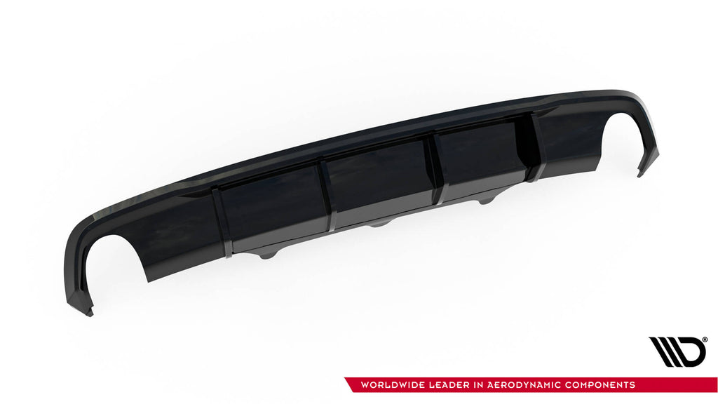 Maxton Design Diffusor Heck Ansatz passend für Audi A6 S-line Avant C7 schwarz Hochglanz