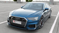 Maxton Design Street+ Spoilerlippe Front Ansatz V.1 passend für Audi A6 S-Line / S6 C8 / C8 Facelift schwarz Hochglanz