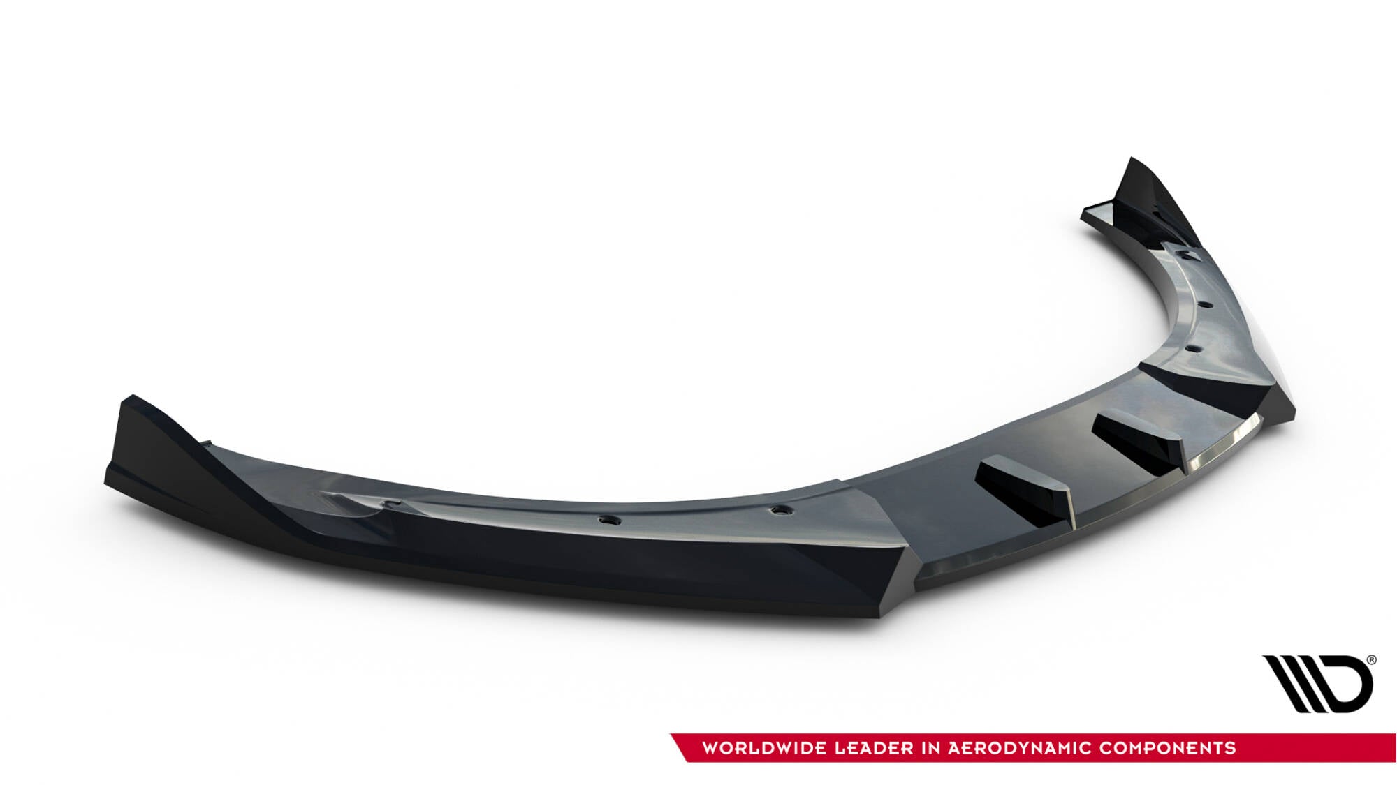 Maxton Design Street+ Spoilerlippe Front Ansatz V.3 passend für Audi TT S / TT S-Line 8J Facelift schwarz Hochglanz