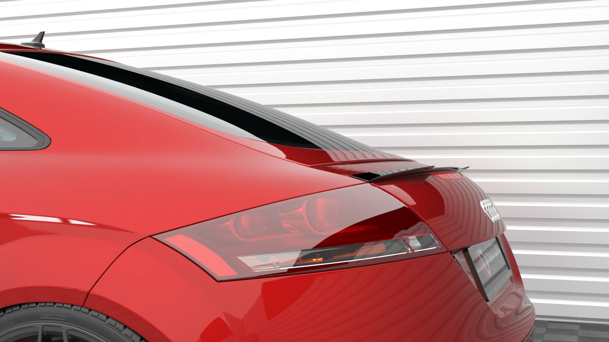 Maxton Design Spoiler CAP passend für Audi TT 8J schwarz Hochglanz