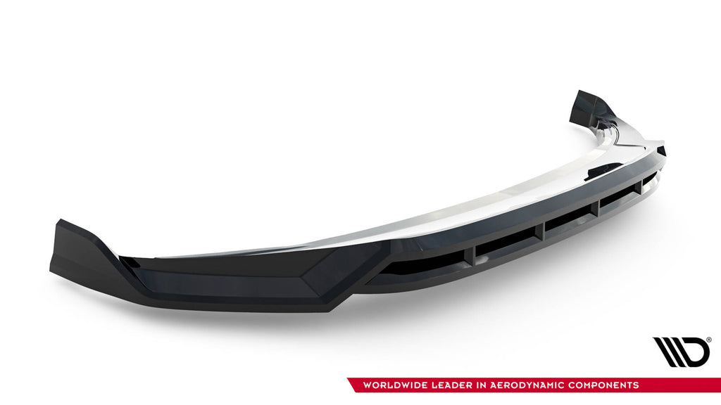 Maxton Design Street+ Spoilerlippe Front Ansatz passend für VW Atlas R-Line Mk1 Facelift 2 schwarz Hochglanz