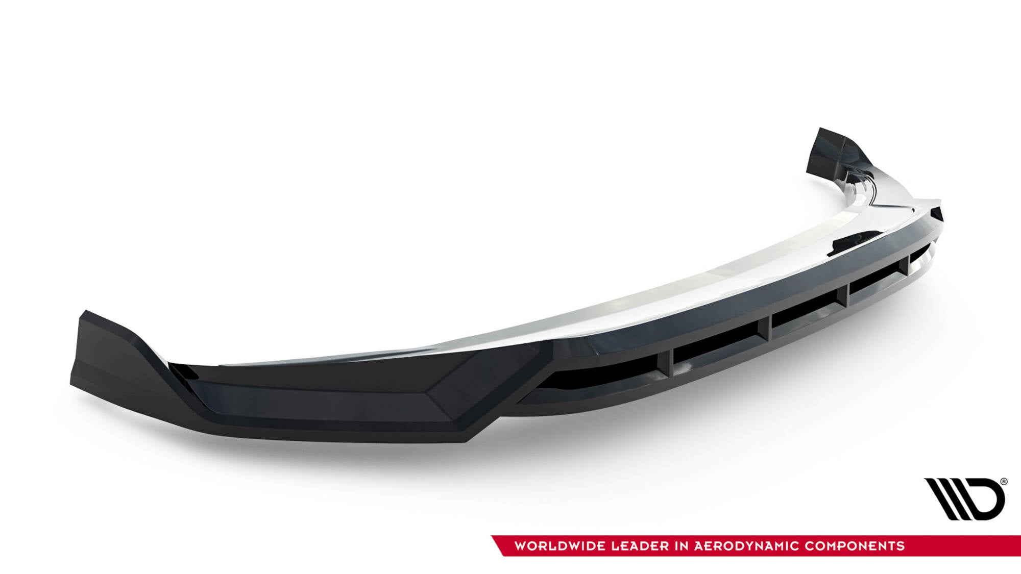 Maxton Design Street+ Spoilerlippe Front Ansatz passend für VW Atlas R-Line Mk1 Facelift 2 schwarz Hochglanz