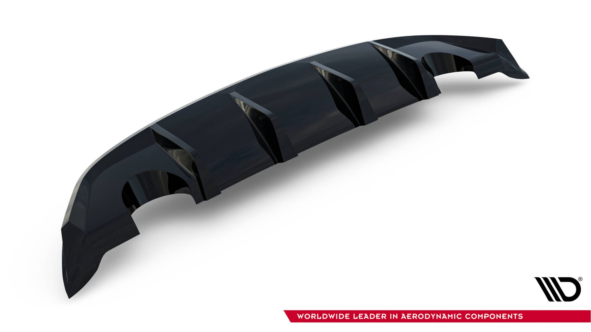 Maxton Design Diffusor Heck Ansatz passend für Ford Focus ST Mk2 FL schwarz Hochglanz
