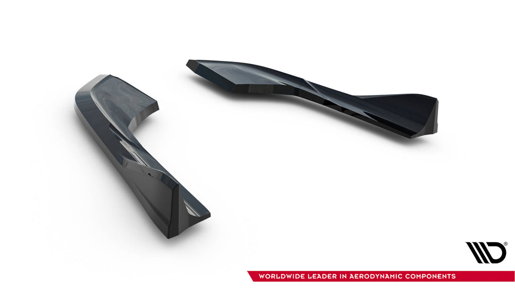 Maxton Design Heck Ansatz Flaps Diffusor V.1 passend für Audi A3 Limousine 8V Facelift schwarz Hochglanz