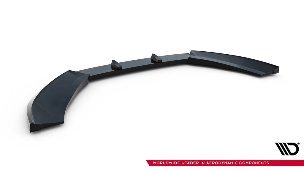Maxton Design Street+ Spoilerlippe Front Ansatz V.3 passend für Audi A6 S-line / S6 C7 schwarz Hochglanz