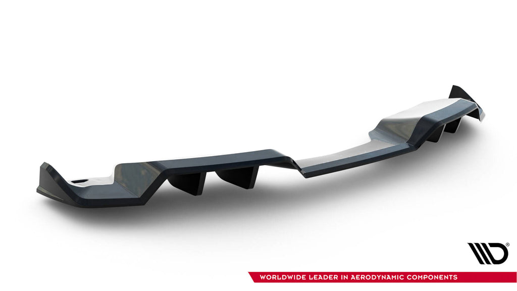 Maxton Design Mittlerer Diffusor Heck Ansatz DTM Look passend für Chevrolet Corvette C7 schwarz Hochglanz