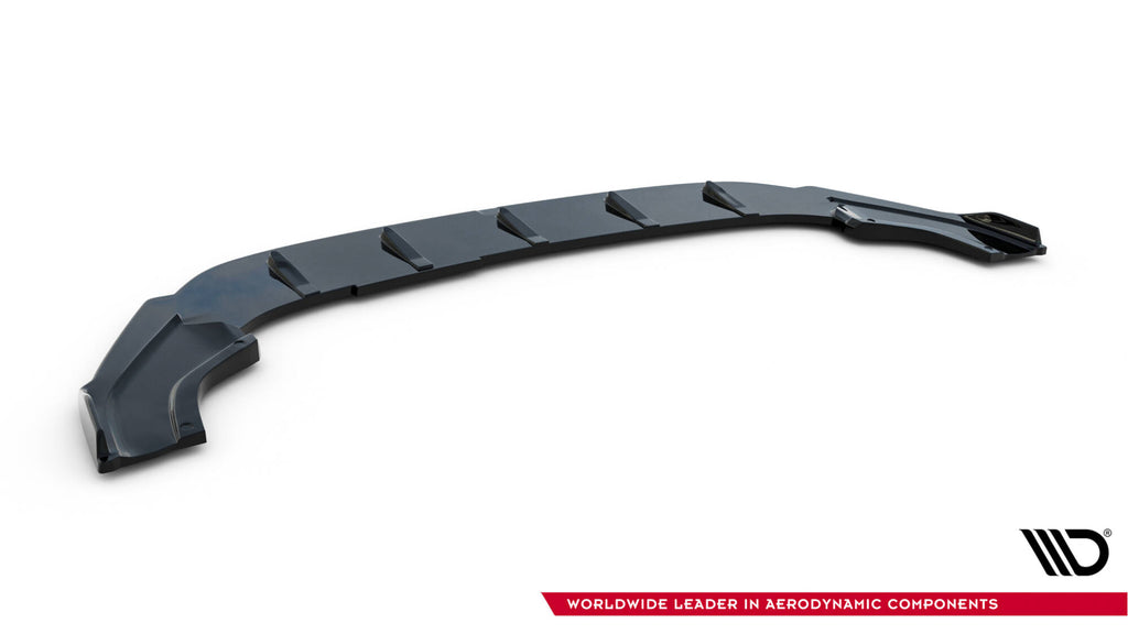 Maxton Design Street+ Spoilerlippe Front Ansatz V.1 passend für VW Golf R / R-Line Mk7 Facelift schwarz Hochglanz