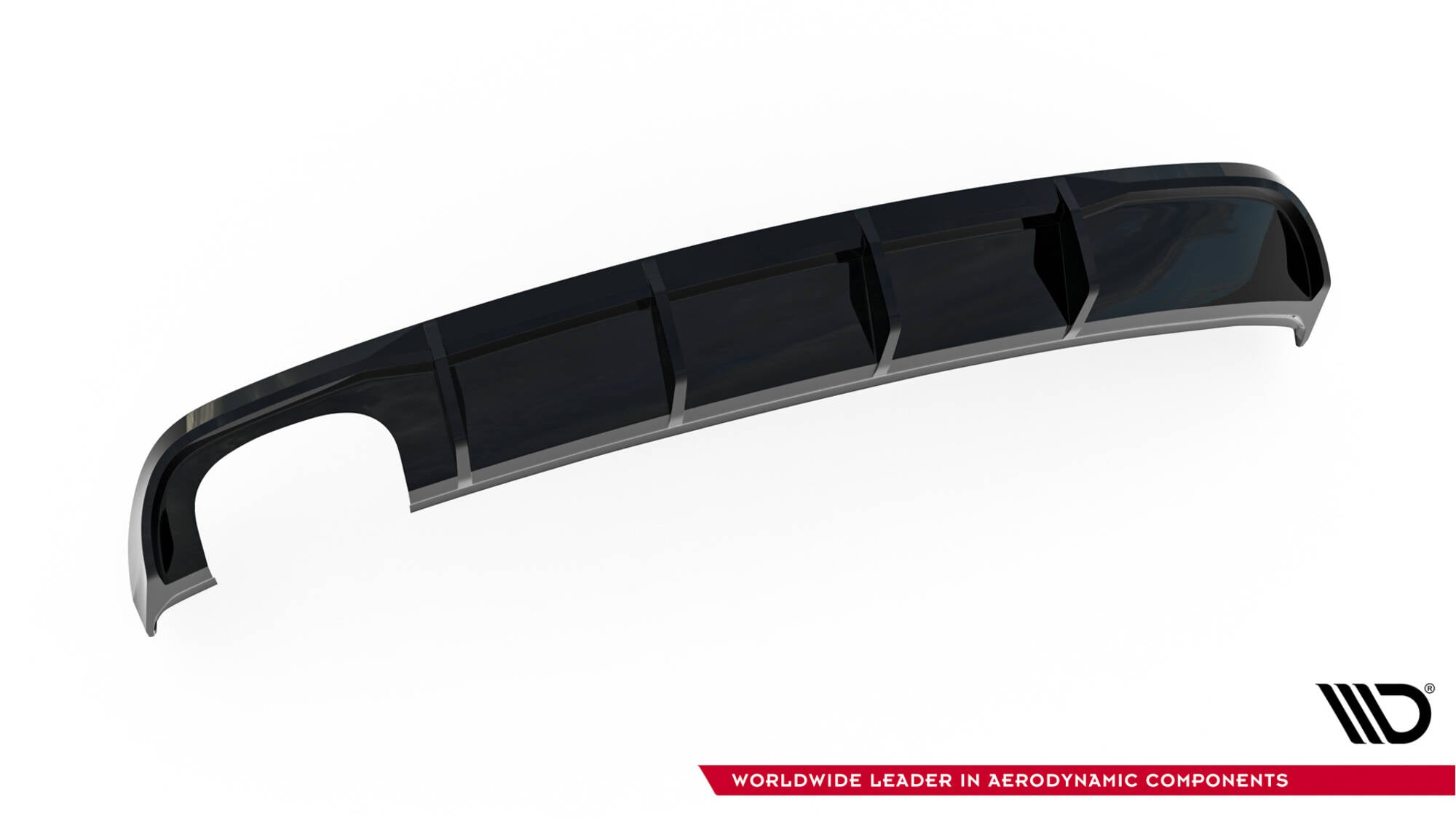 Maxton Design Diffusor Heck Ansatz passend für Audi A3 Limousine 8V Facelift (Doppelauspuff li.endrohr)