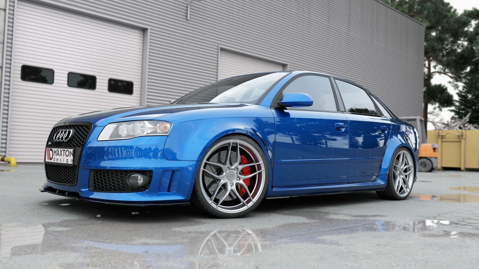 Maxton Design Seitenschweller Ansatz für Audi RS4 B7 Carbon Look