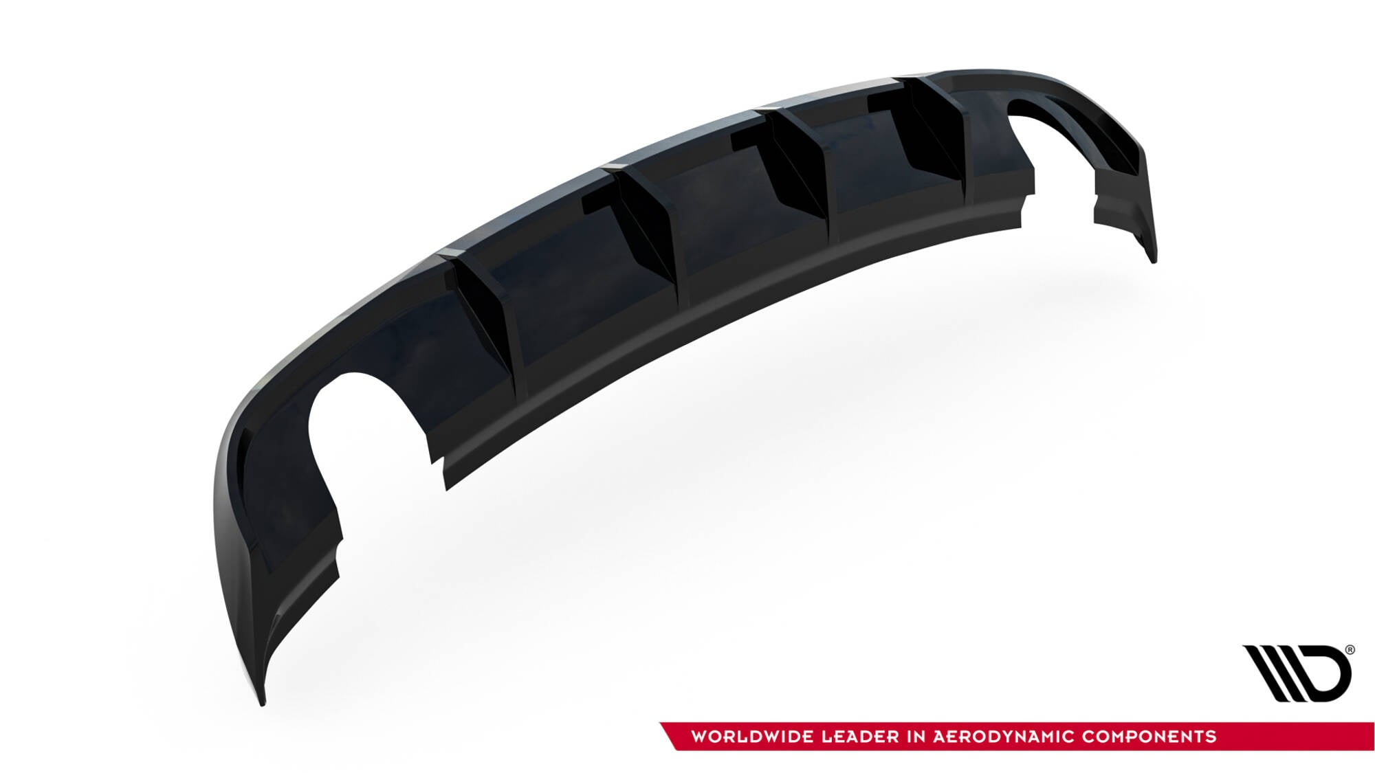 Maxton Design Diffusor Heck Ansatz passend für Audi A3 Limousine 8V Facelift (Einzelauspuff li. re.)