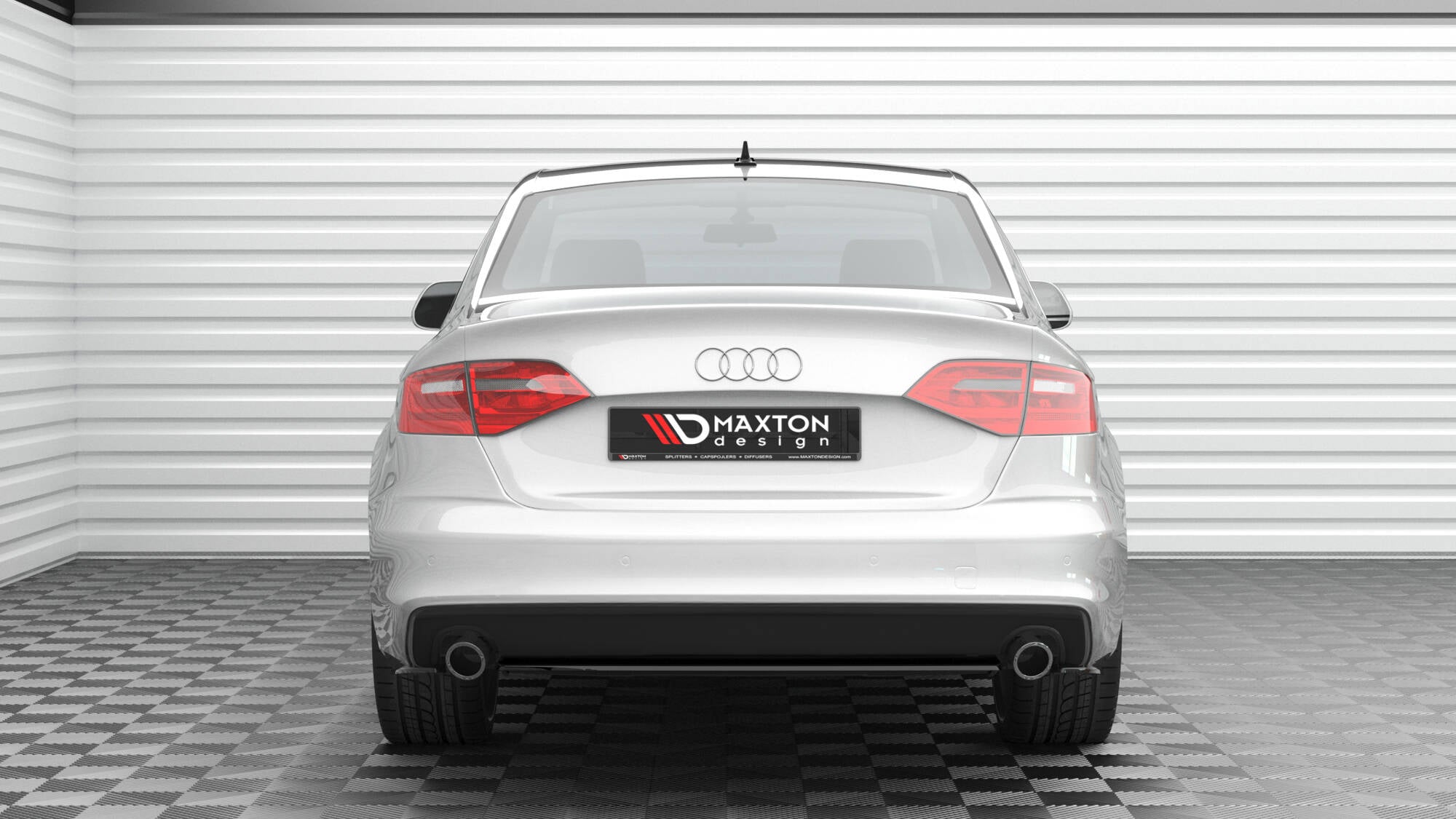Maxton Design Heckansatz Audi A4 S-Line B8 Facelift schwarz Hochglanz für Audi A4