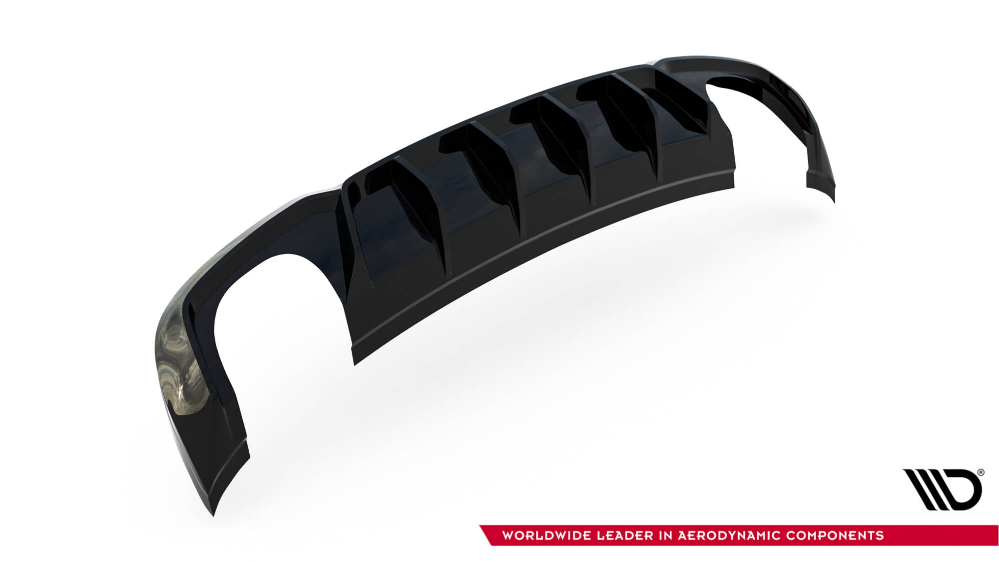 Maxton Design Diffusor Heck Ansatz V.2 passend für Audi RS3 Limousine 8V Facelift schwarz Hochglanz