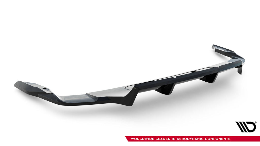 Maxton Design Street+ Mittlerer Diffusor RACE passend für Audi Q7 S-Line Mk2 Facelift 2 schwarz Hochglanz