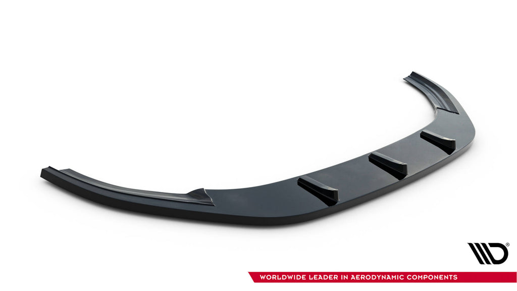 Maxton Design Street+ Spoilerlippe Front Ansatz V.1 passend für VW Golf R / R-Line Mk7 schwarz Hochglanz