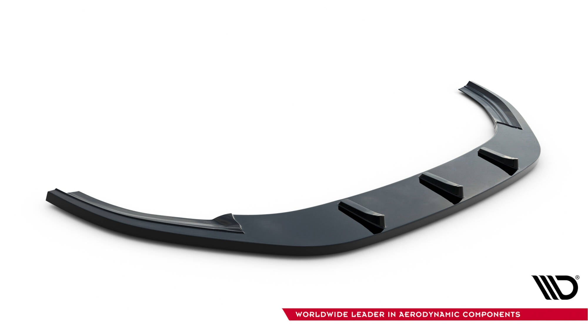 Maxton Design Street+ Spoilerlippe Front Ansatz V.1 passend für VW Golf R / R-Line Mk7 schwarz Hochglanz