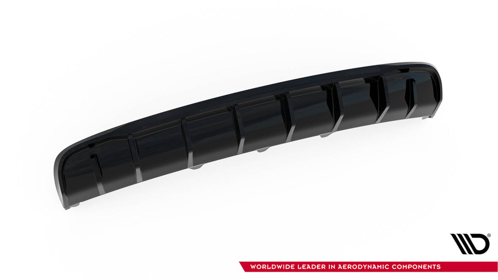 Maxton Design Diffusor Heck Ansatz passend für Audi A4 B8 Facelift (Version ohne Auspuff) schwarz Hochglanz