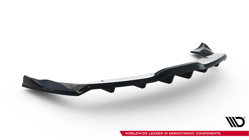Maxton Design Street+ Mittlerer Diffusor RACE V.2 passend für Tesla Model X Mk1 Facelift schwarz Hochglanz