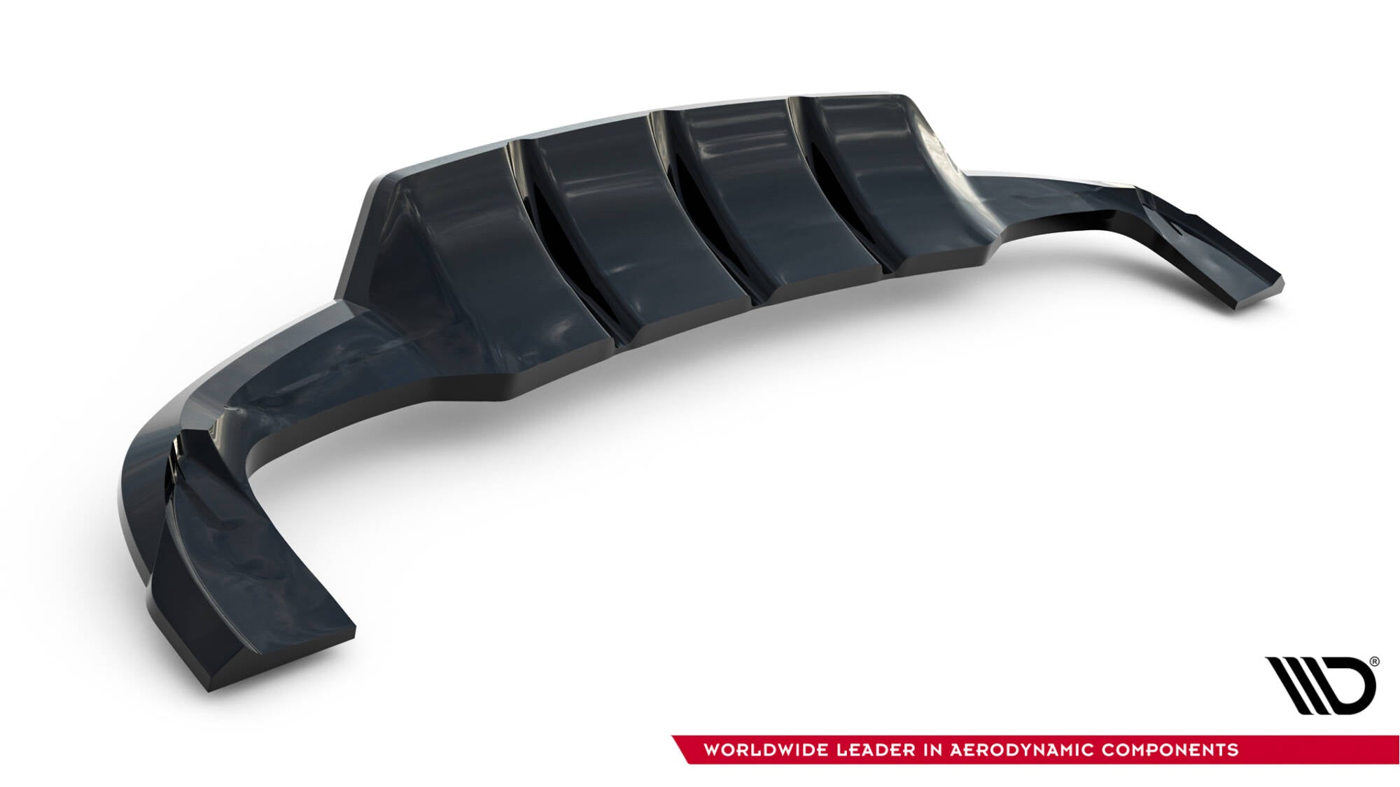 Maxton Design Street+ Mittlerer Diffusor RACE V.2 passend für Mercedes-Benz GLA 45 AMG X156 schwarz Hochglanz