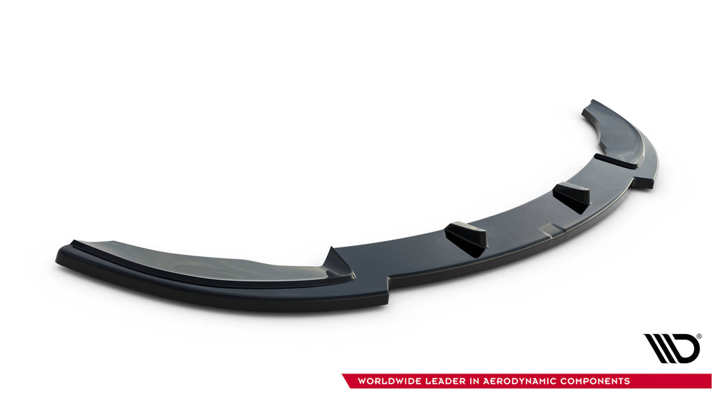Maxton Design Street+ Spoilerlippe Front Ansatz V.1 passend für BMW 3er E46 M Paket COUPE schwarz Hochglanz