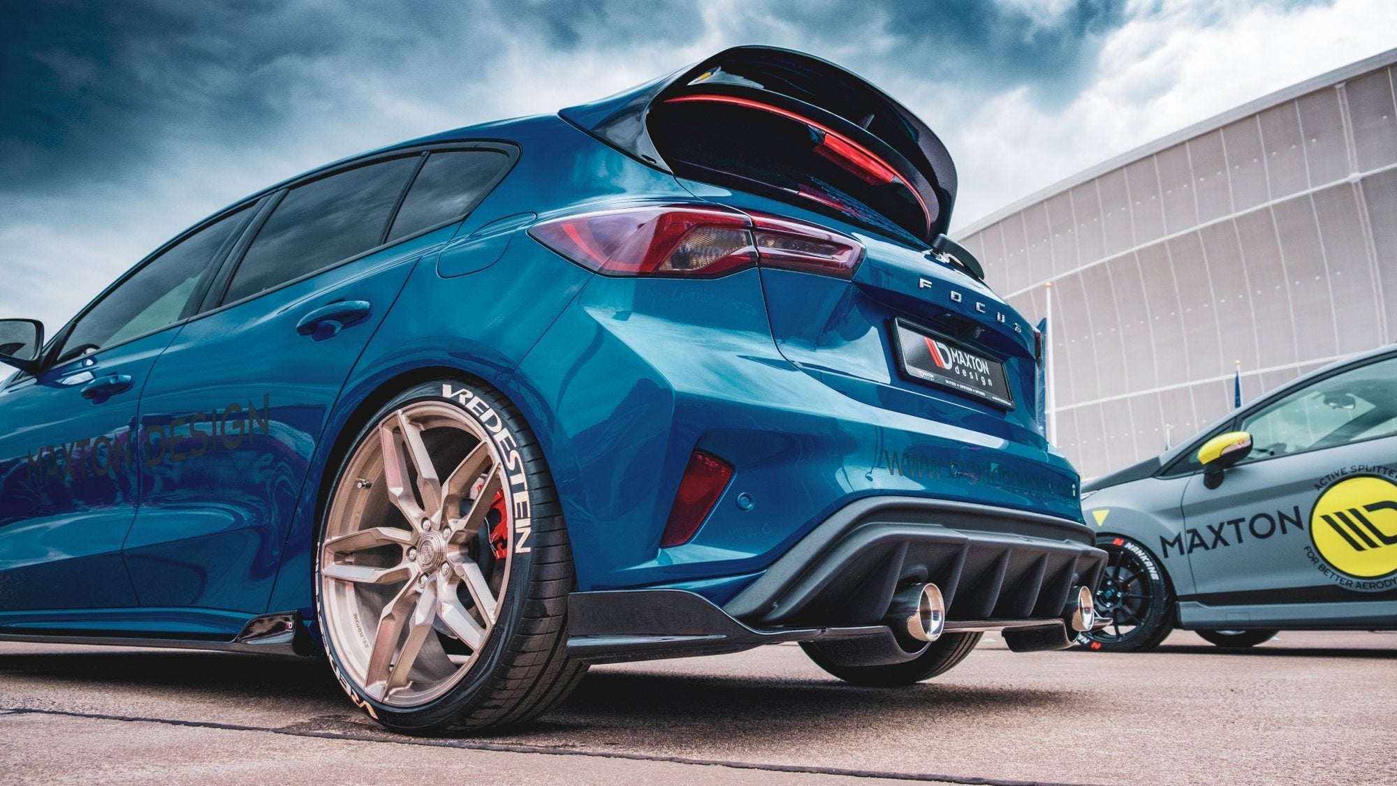 Maxton Design Heck Diffusor Ford Focus Hatchback St-line Mk4 für Ford Focus St-Line