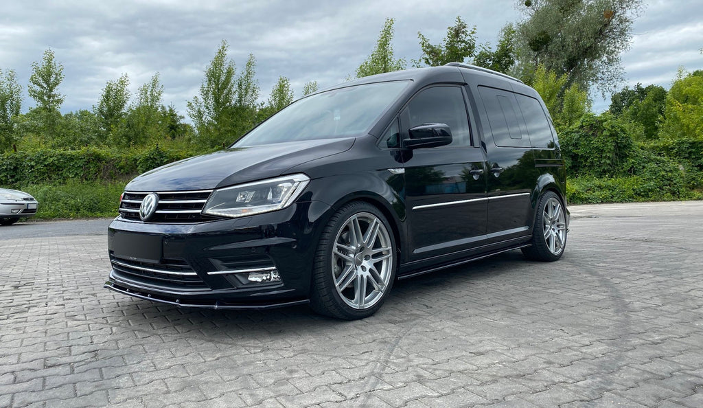 Maxton Design Street+ Seitenschweller Leisten passend für VW Caddy Mk. 4 schwarz Hochglanz
