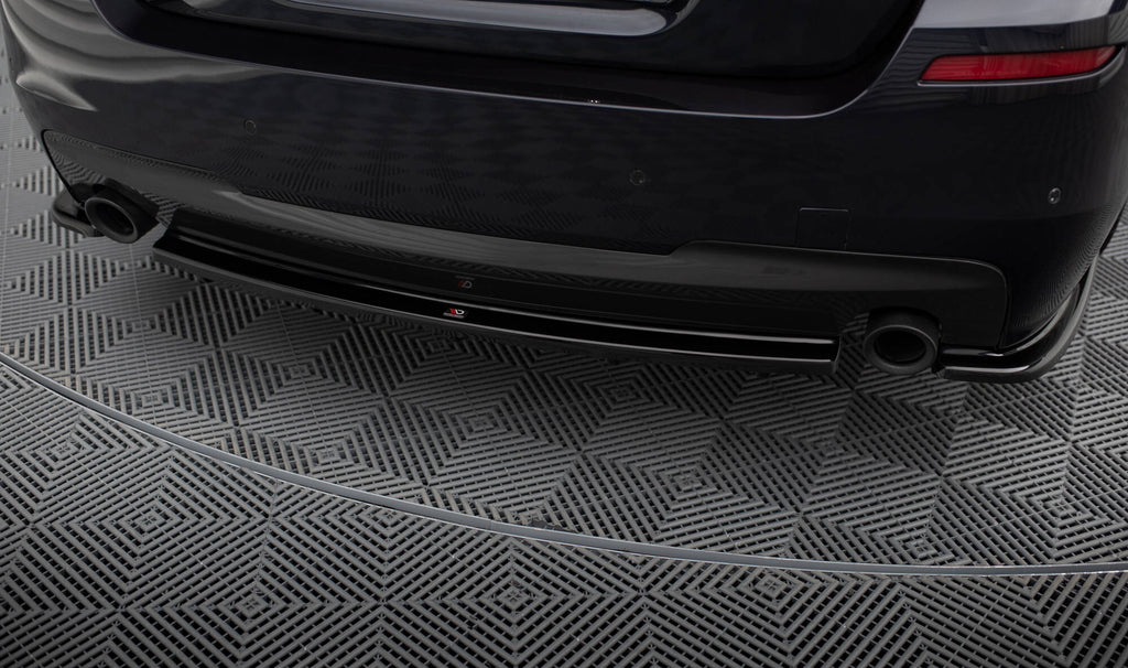 Maxton Design Heckansatz BMW 5er M-Paket Limousine/Touring F10/F11 (mit zwei Einzel Endstücken) schwarz Hochglanz für BMW 5er F10- F11