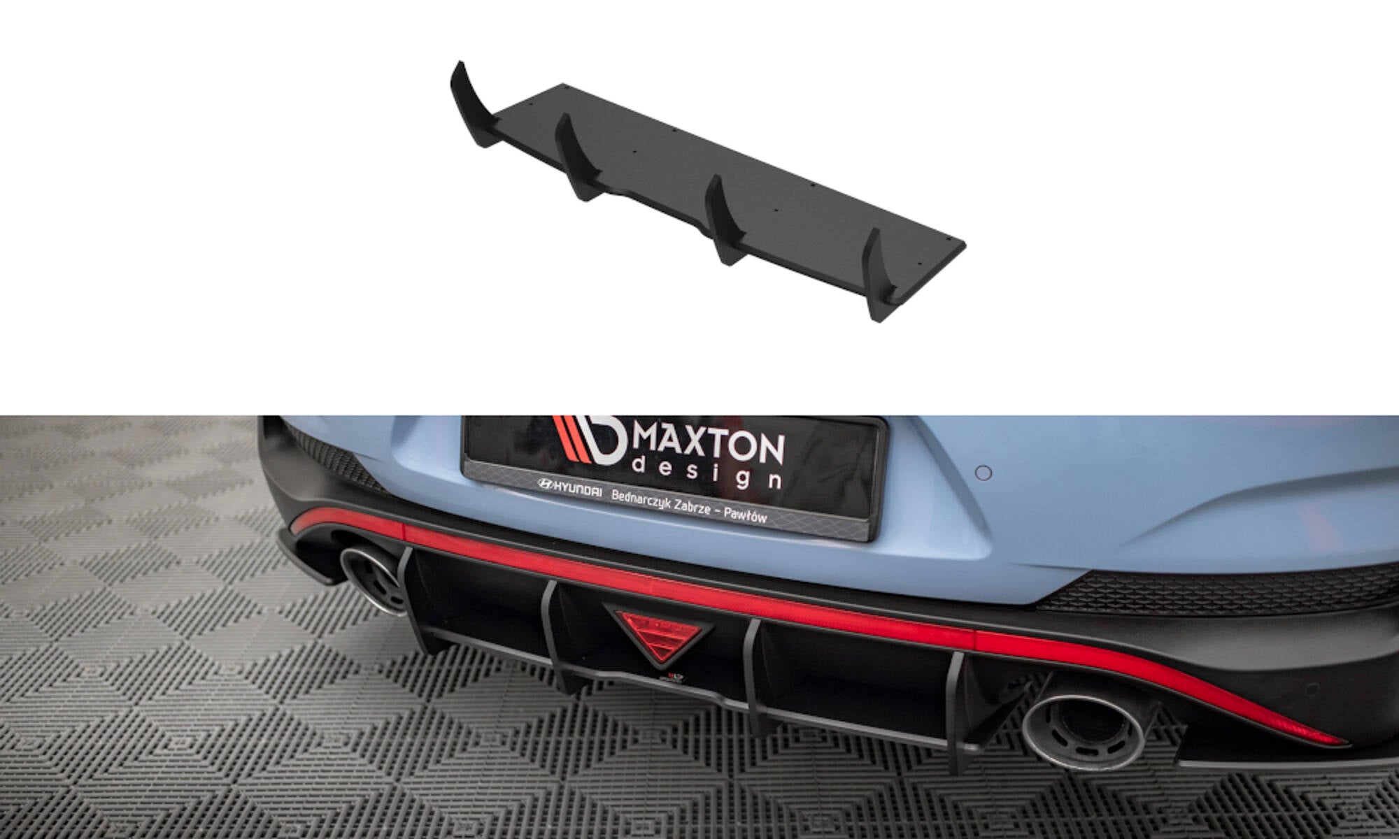 Maxton Design Street Pro Heckschürze passend für Hyundai I30 N Fastback Mk3 Facelift