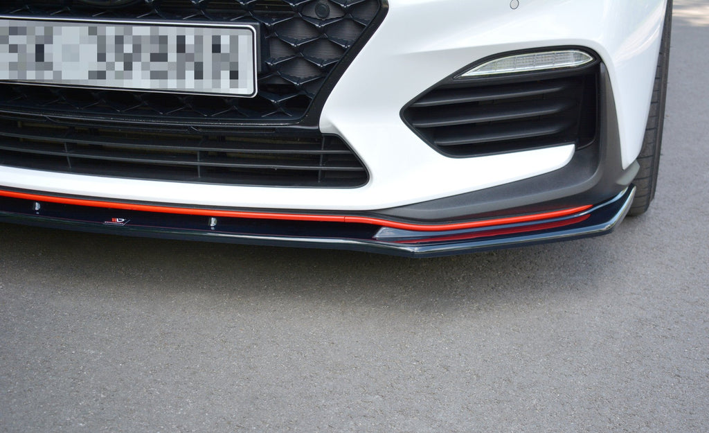 Maxton Design Front Ansatz V.1 für HYUNDAI I30 Mk3 N schwarz Hochglanz