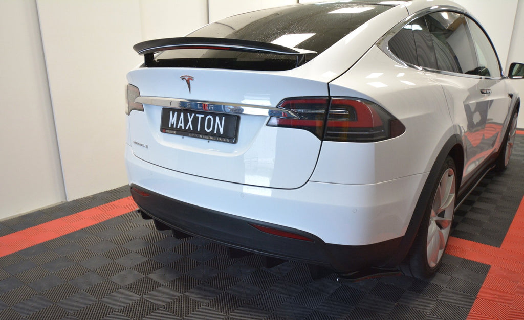 Maxton Design Spoiler CAP V.2 passend für TESLA MODEL X schwarz Hochglanz