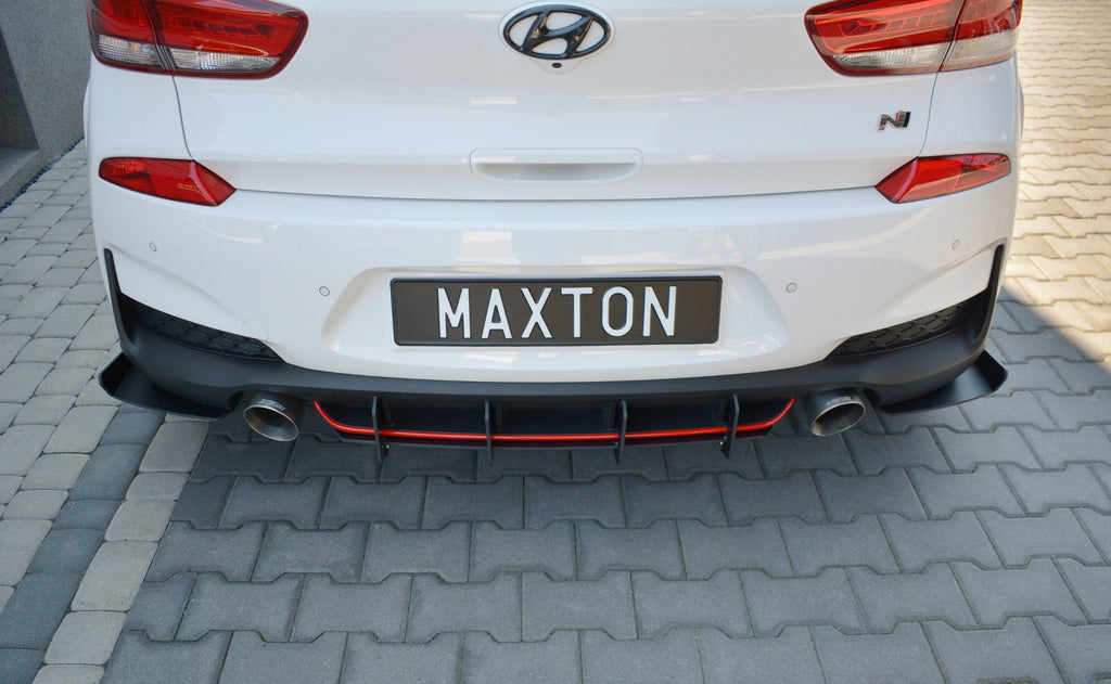 Maxton Design Diffusor Heck Ansatz passend für Heckschürze passend für HYUNDAI I30 Mk3 N
