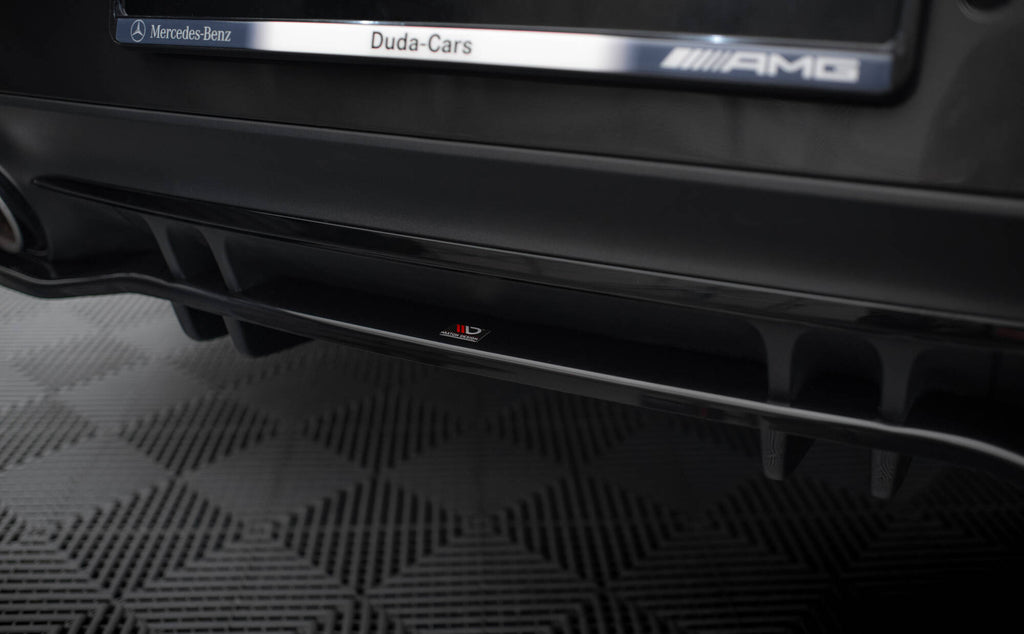 Maxton Design Street+ Mittlerer Diffusor RACE passend für Mercedes-AMG GT 53 4-Door Coupe X290 schwarz Hochglanz