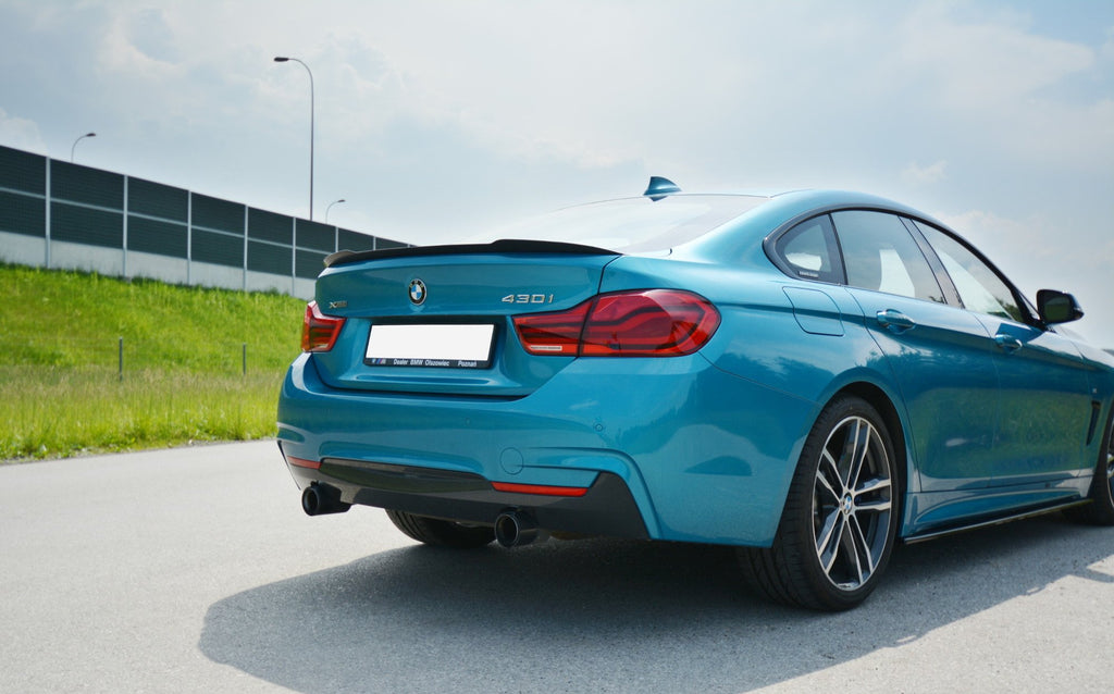 Maxton Design Spoiler CAP passend für BMW 4er Gran Coupe Standard / M-Paket F36 / F36 Facelift schwarz Hochglanz