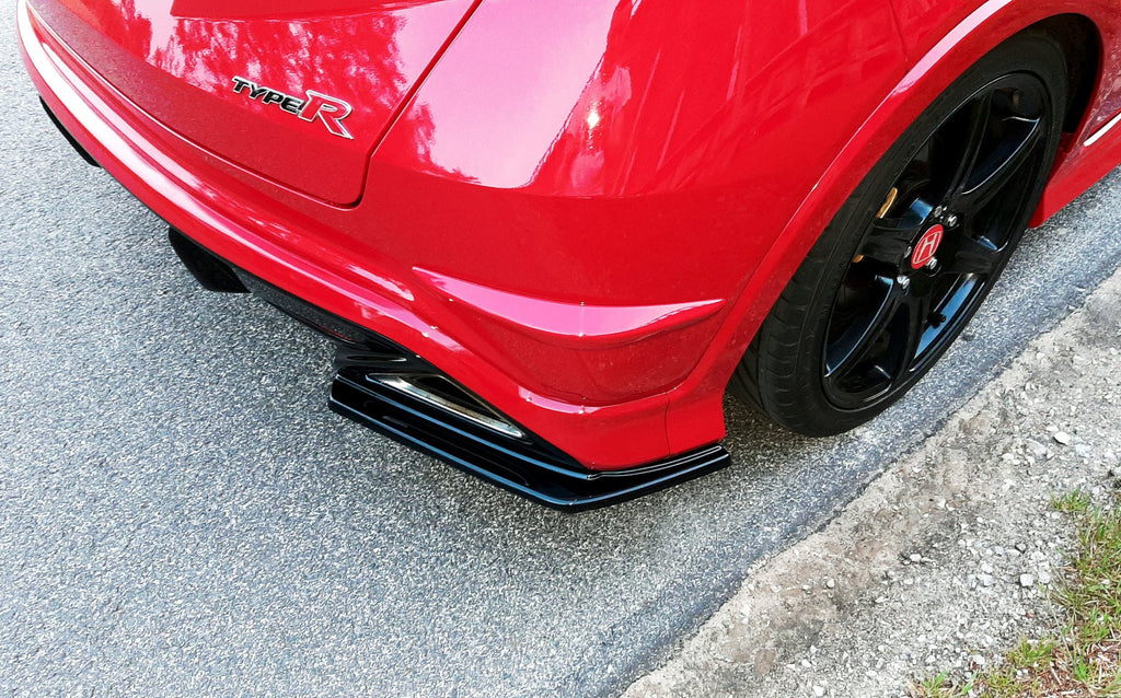 Maxton Design Heck Ansatz Flaps Diffusor passend für HONDA CIVIC VIII TYPE-R GP schwarz Hochglanz